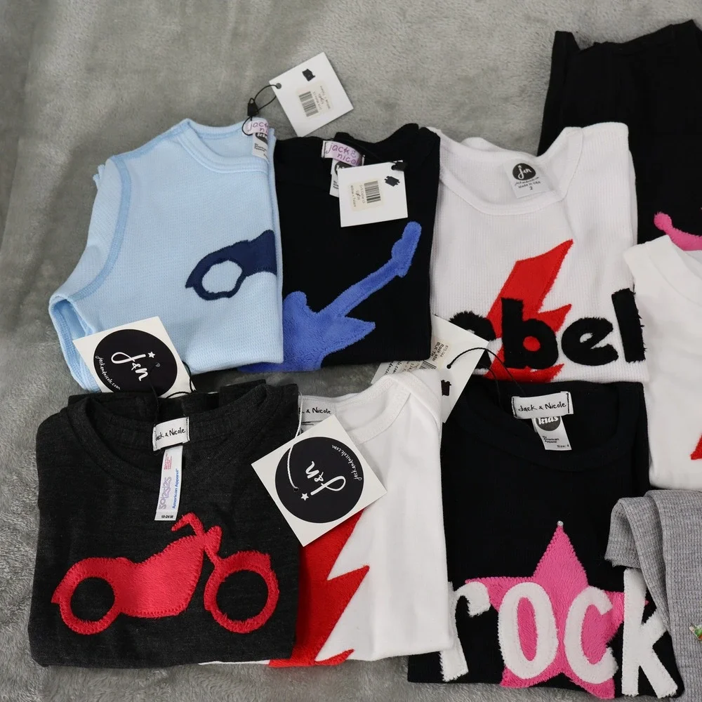 RESELLER BUNDLE Kids Unisex Shirts Long Sleeve Short Sleeve‎ New With Tags 7702